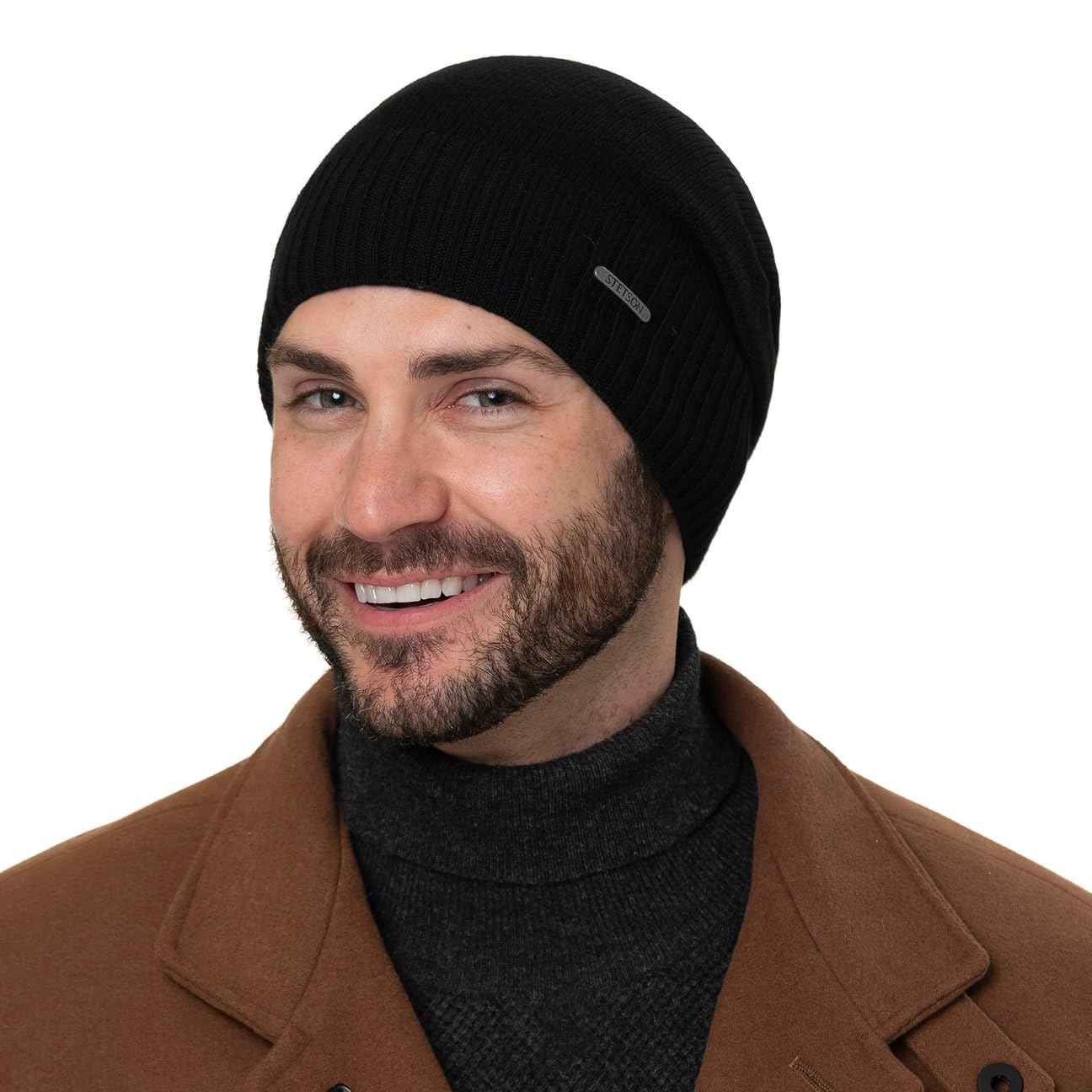 Stetson CHAPEAUSHOP Bonnet Oversize en Laine Fabrique en Italie Unisexe Automne Hiver
