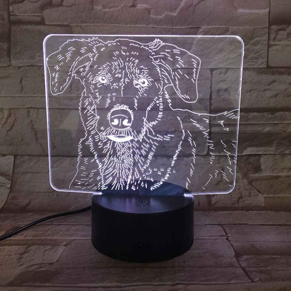Veilleuse LED 3D En Forme De Chien Pour Enfants - 16 Couleurs Changeantes - Tactile Et Télécommande - Lampes LED Pour Chambre à Coucher, Décoration D'intérieur, Cadeau D'anniversaire Pour Enfant