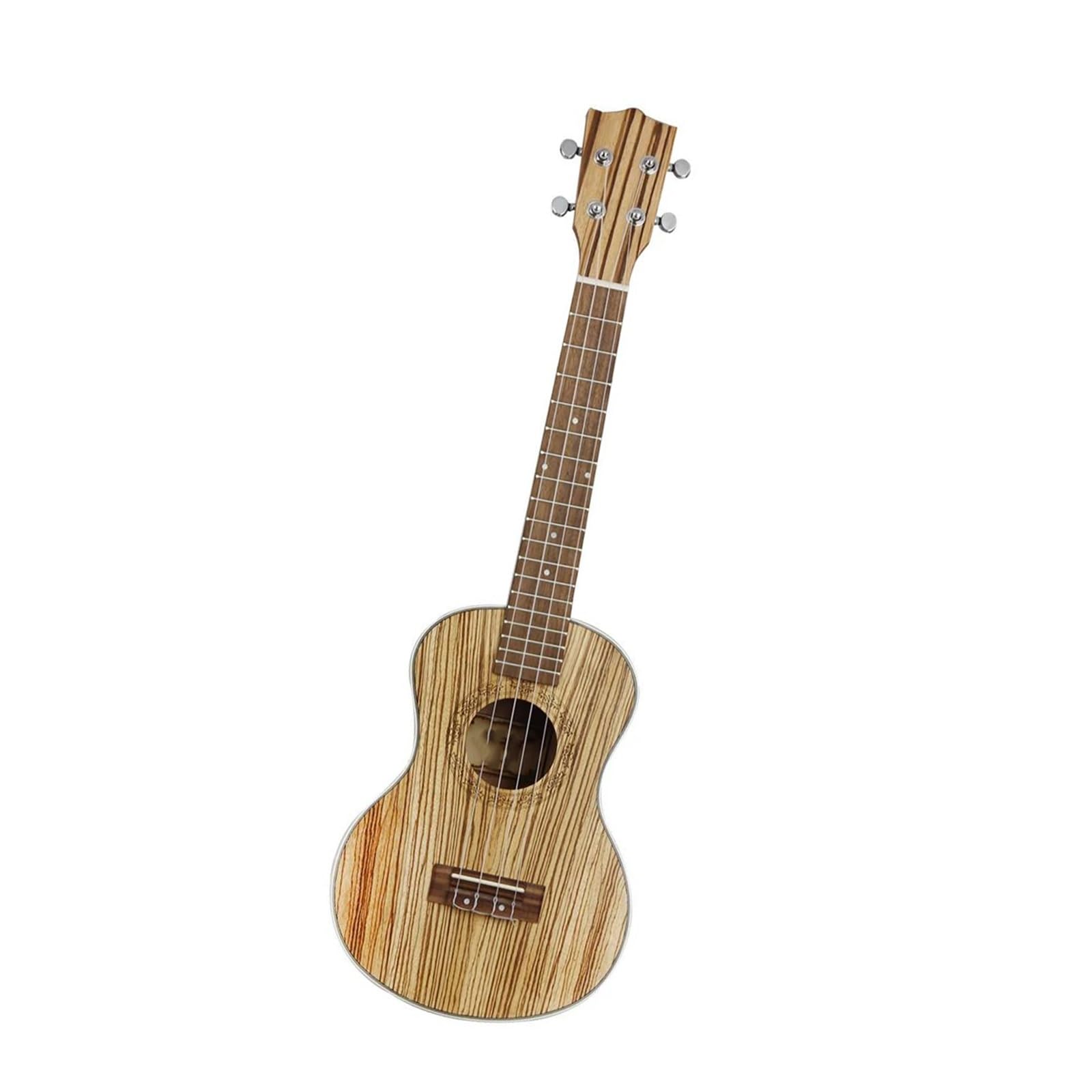 21 Calowe Ukulele Z Drewna Zebra Z Akcesoriami W Tym Zapasowymi Strunami Do Tunera Gig Bag I Kapodasterem Ukulele Dla Dorosłych