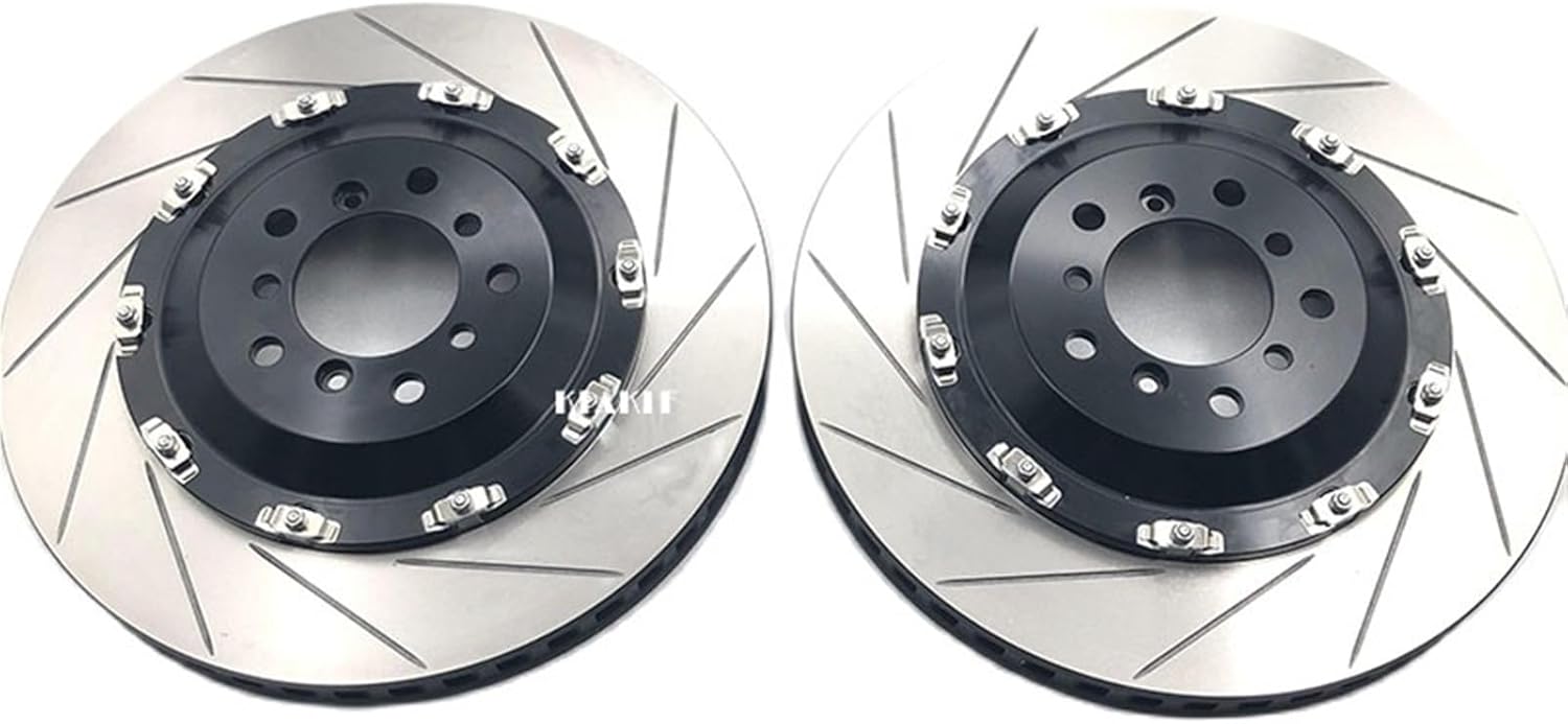 Brake System Floating Disc 330 * 28MM Rotors With Rotor Center Fit For 5200 4 Pot Caliper Compatible with Honda Accord 2018(410MM Front)