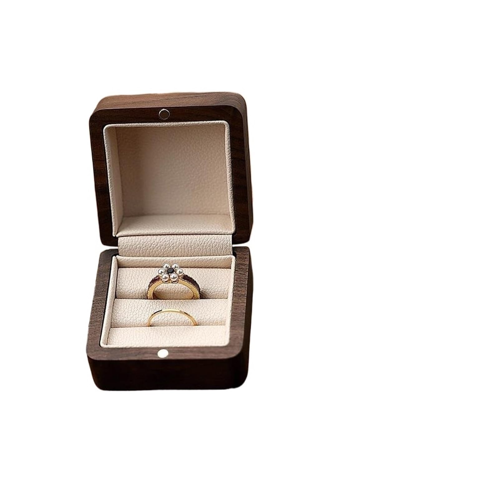 Portagioie Viaggio Per La Scatola Per Anelli Di Fidanzamento Nuziale, Proposta Personalizzata, Regali Anniversario Per Portatore Anelli Incisi, Per La Scatola(6*6*5cm) Porta Collane Chiuso Portagioie