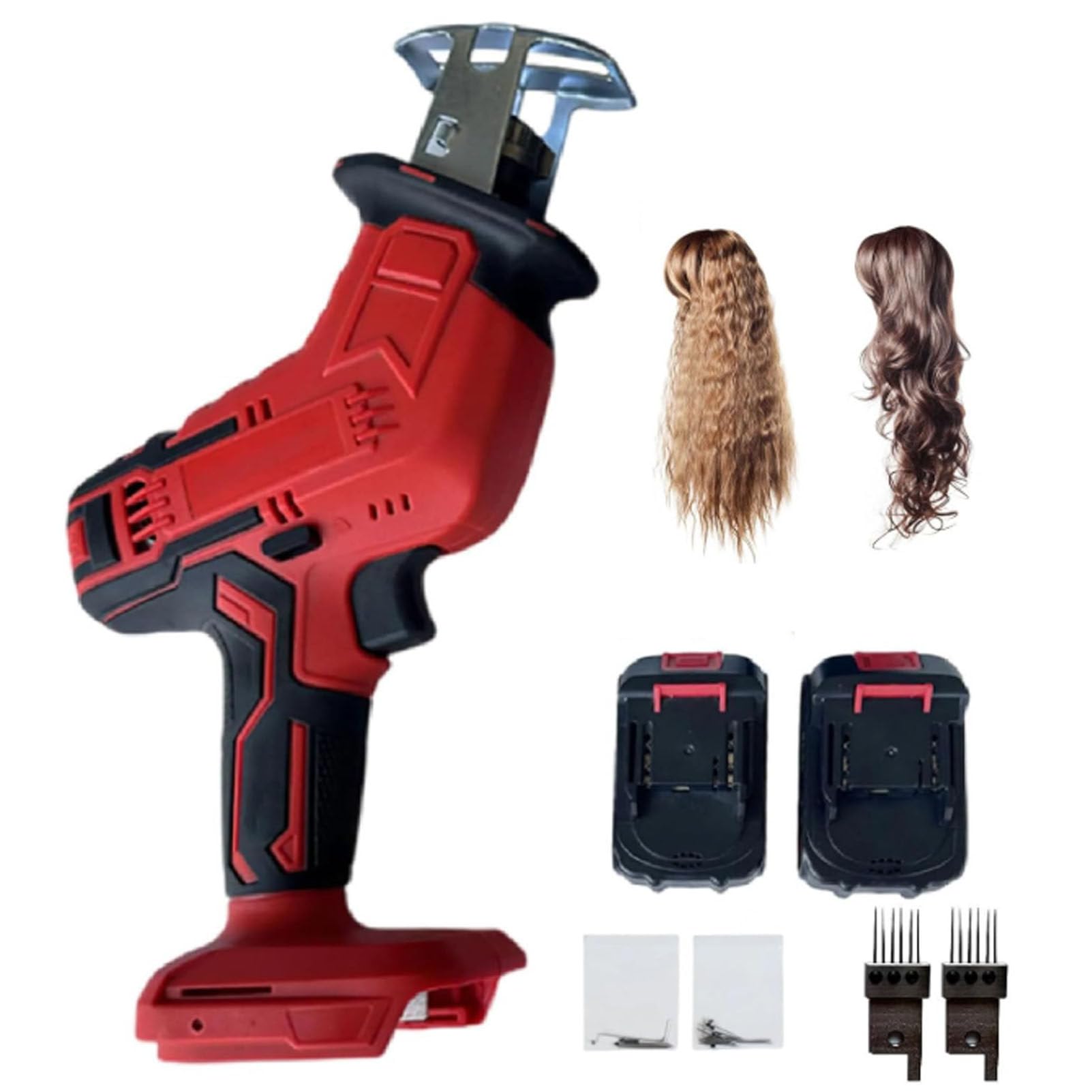 Máquina para Hacer Pelucas y trenzar, trenzadora de Mano, Herramienta para trasplantar Cabello con 2 baterías Recargables, para diseñadores Profesionales de Peinados.