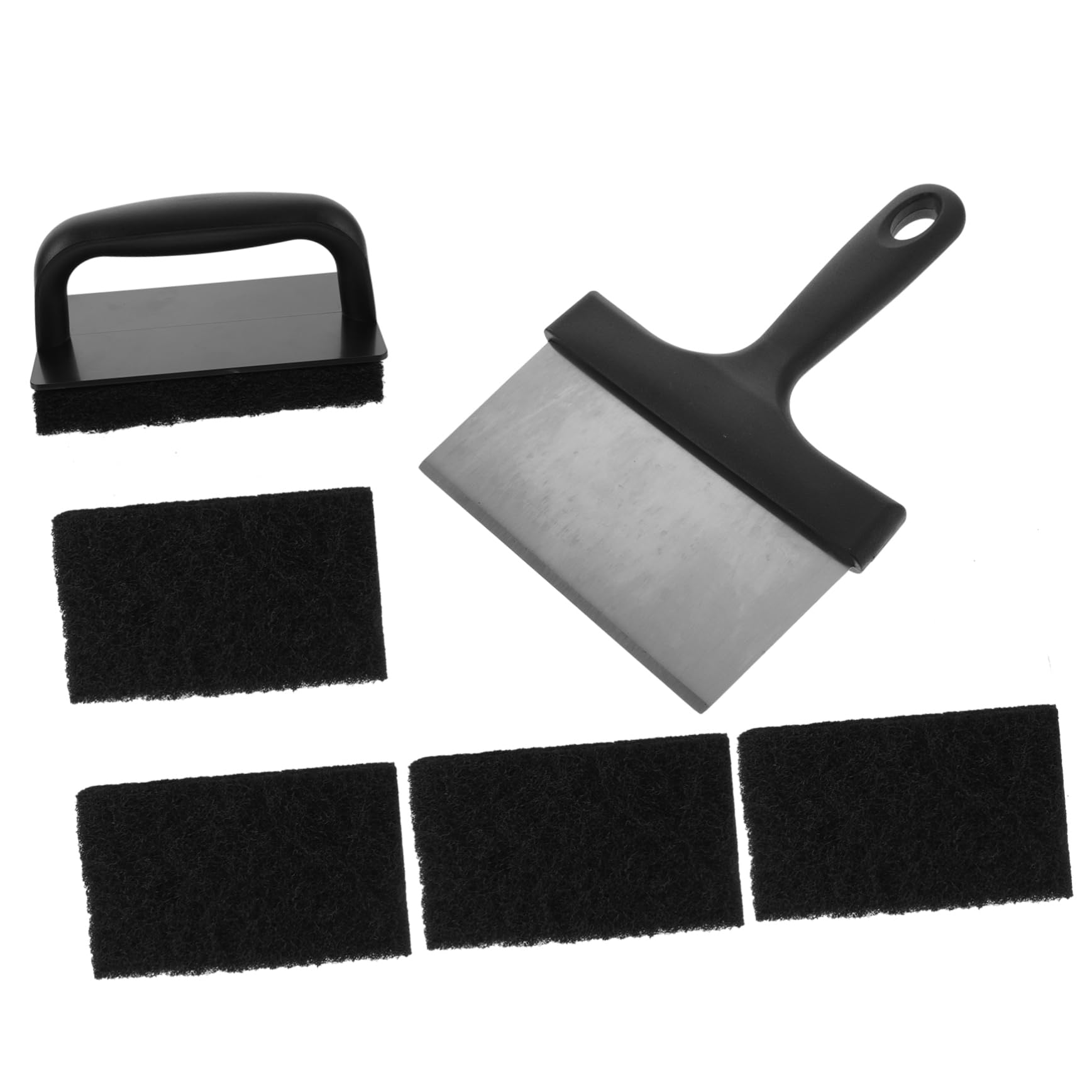 HEMOTON Spazzola Per Pulizia Barbecue Raschietto Pulizia in Acciaio Resistente Spugna Per Barbecue Set Strumento Per