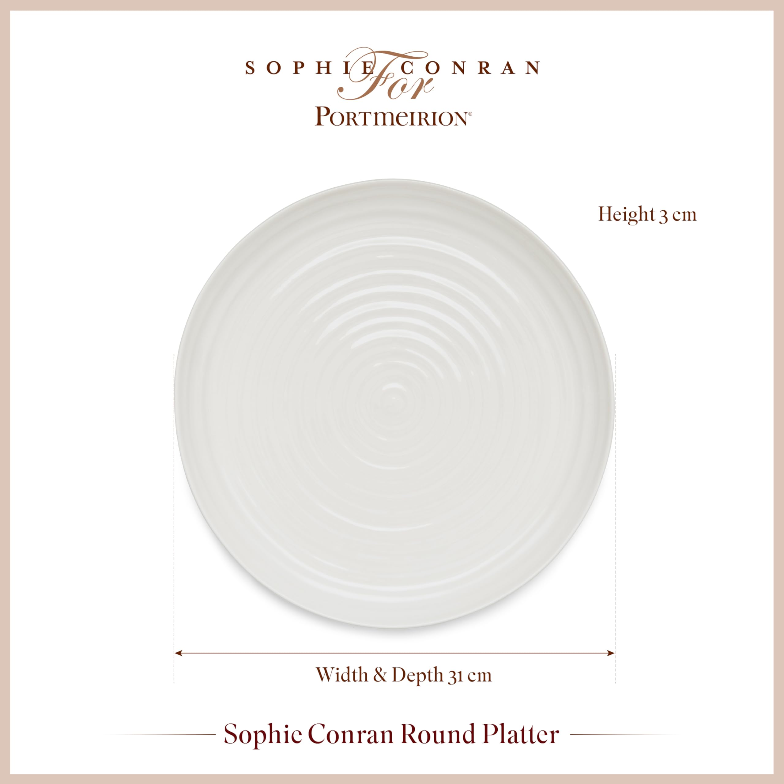 Amazon.com | Portmeirion Sophie Conran White Round Platter