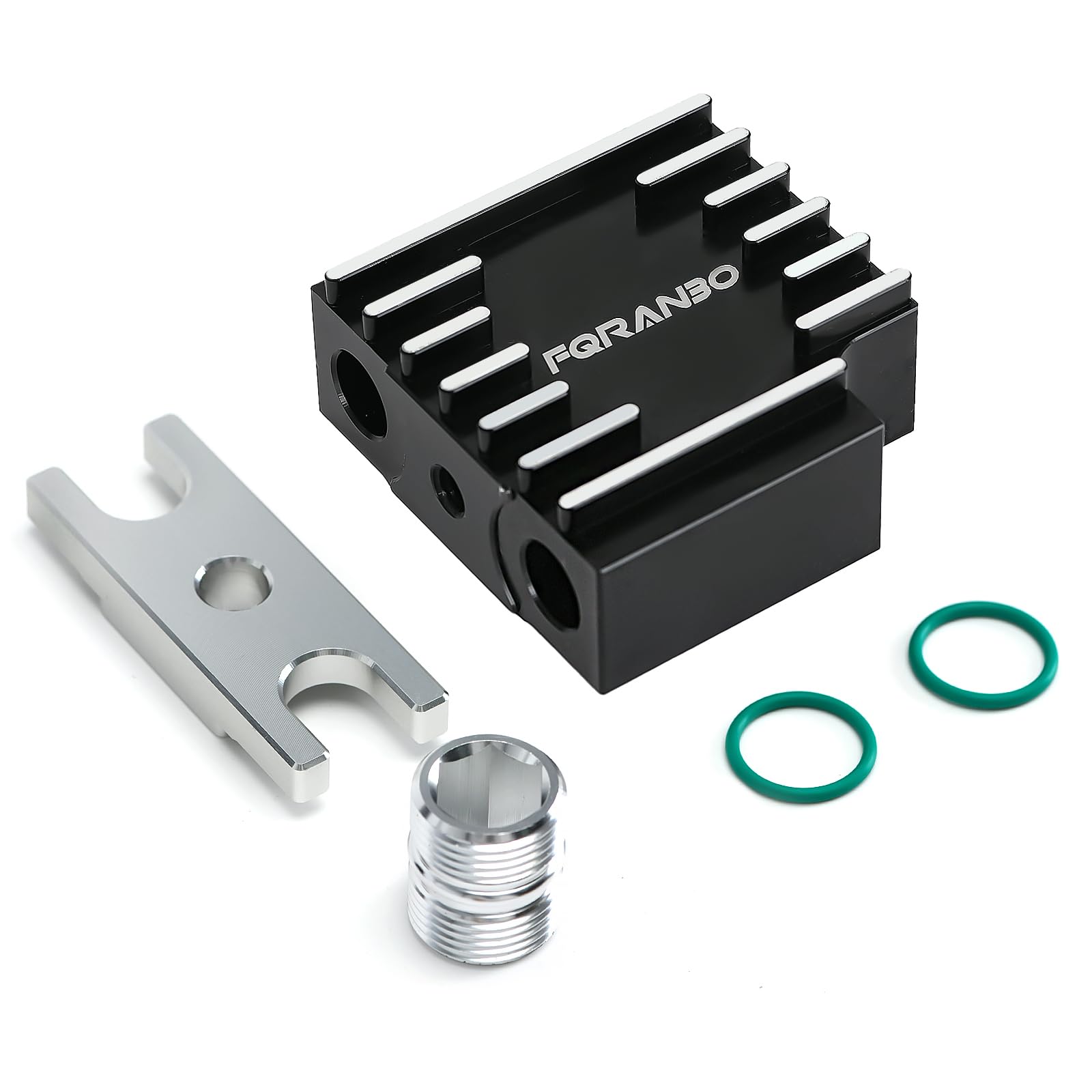 Thermal Bypass Valve Upgrade with Billet Filter Coupler Compatible with 2019-2024 Ram 6.7L Cummins Diesel with 68RFE or Aisin AS69RC Transmission # 3100052464 (Black 2019-on)