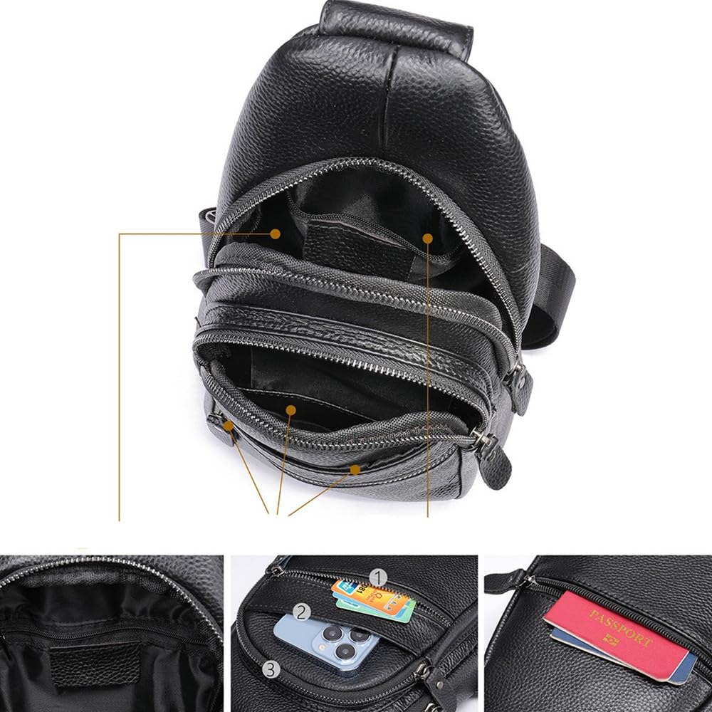 Torba na ramię, torba na klatkę piersiową ze skóry bydlęcej, męska nerka, nerka, torby crossbody