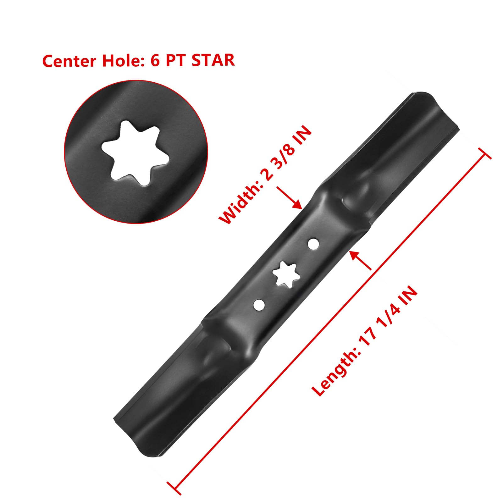 Parts Camp Cuchilla para cortacésped 942-05052A 742-05052A para corte Cub Cadet/MTD//Troy Bilt 942-05052A 561558B RZT S50 XT1 GT50 LT50 XT2 (juego de 3)