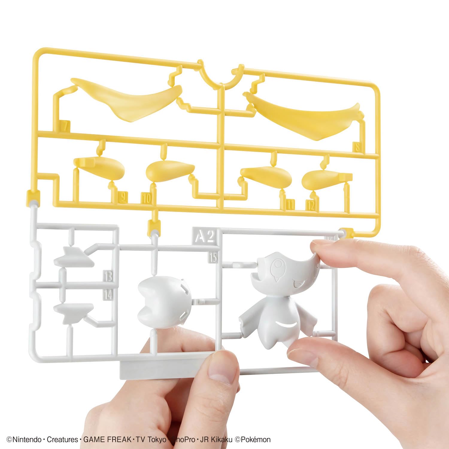 BANDAI SPIRITS Pokemon Plamo Collection Quick!! 23 Jirachi Modello in plastica codificato a colori
