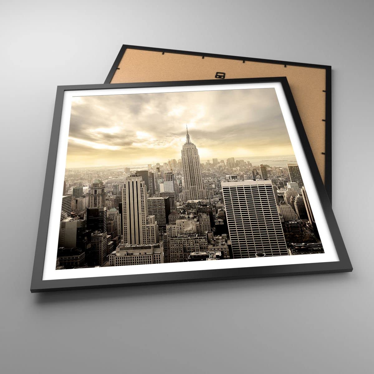 Cuadro Póster 60x60 cm Marco Negro Arquitectura Ciudades - 2630 - P2B