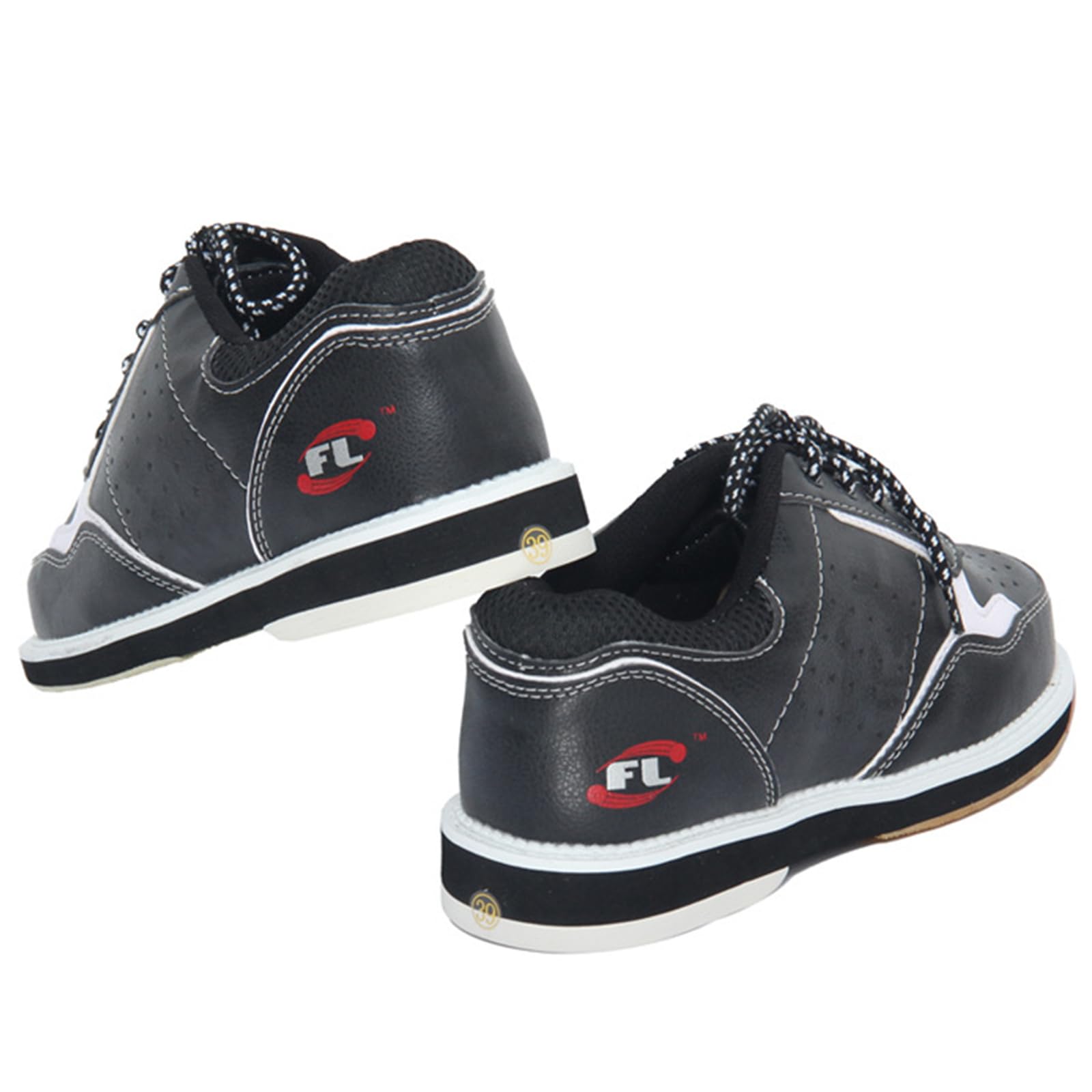 SDEQA Herren Bowlingschuhe Leder Bowling Trainer Bequem Gleitsohle Indoor-Bowling-Trainingsschuhe