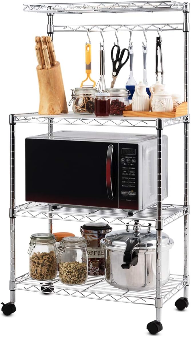 Giantex 4Tier Baker's Rack Microwave Rack Free Standing