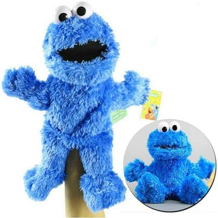 Amazon Co Jp Houp セサミストリートザ マペット ショー ぬいぐるみセサミぬいぐるみハンドパペットおもちゃセサミストリートぬいぐるみクッキーモンスターハンドパペットゲーム人形玩具人形子供の教育玩具31センチメートル ブルー サイズ再生 31センチメートル 色
