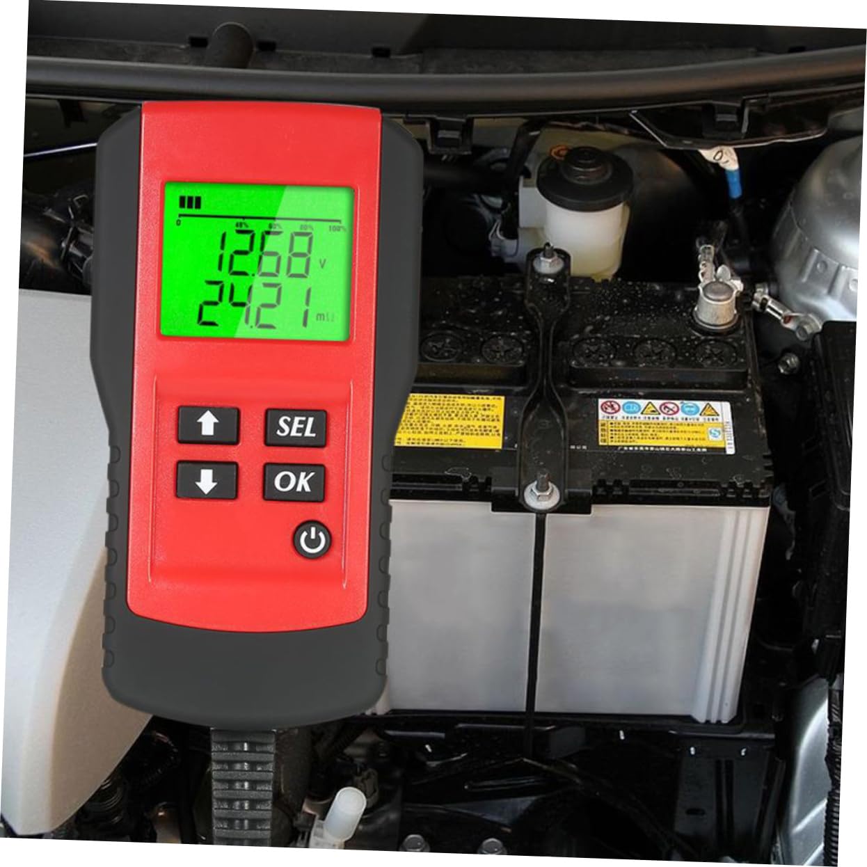 Cabilock Tester Per Batterie Auto Display Lcd, Analizzatore 12v Per Batterie Di Accumulo, Strumento Di Test Affidabile Per Auto e Moto, Durata Batteria e Capacità, Materiale Abs Resistente