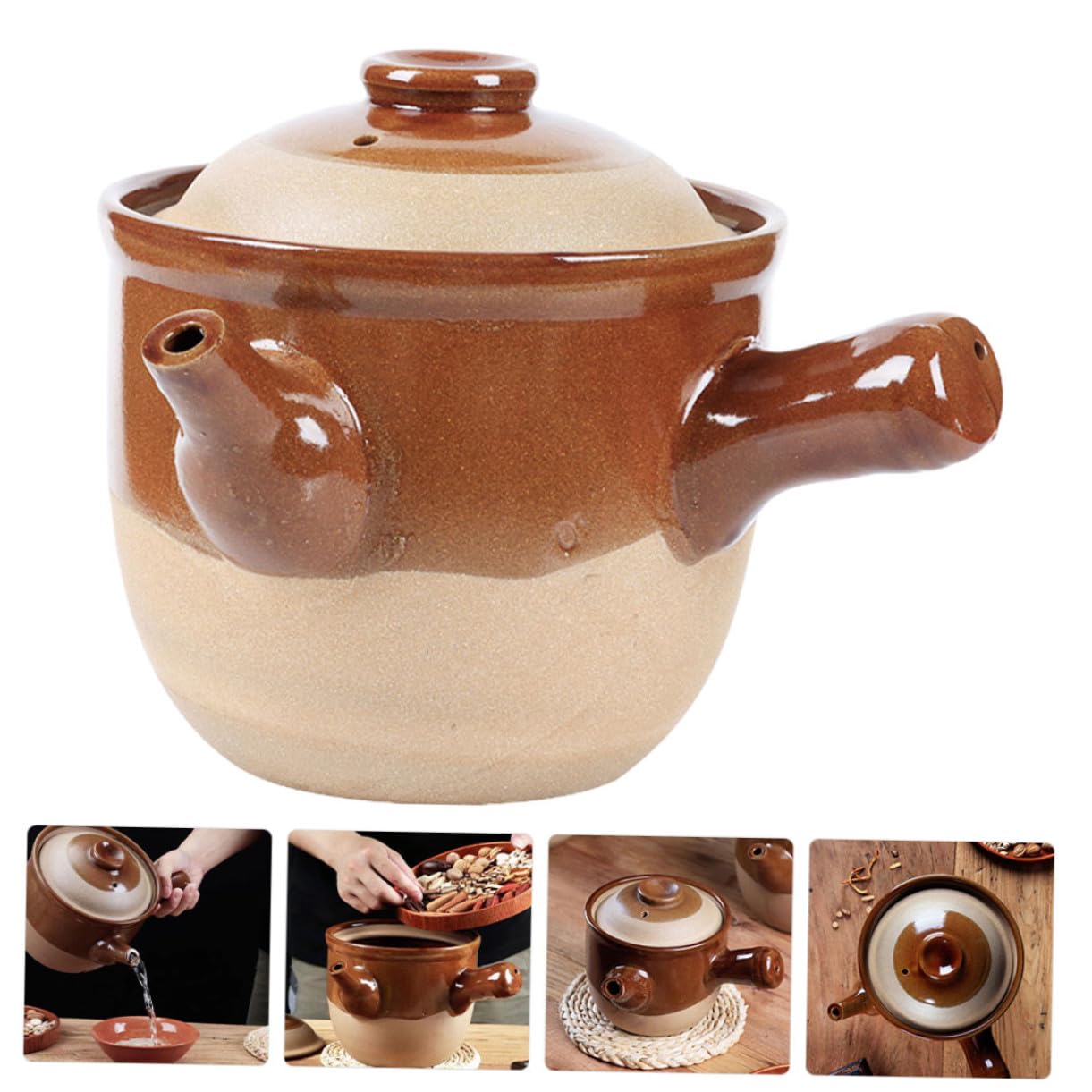 Casseruola per Decotti in Terracotta da 1, 5 in Argilla