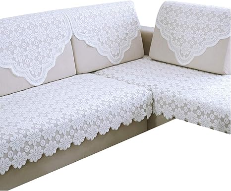 Amazon ファッションホーム ソファカバー レース テーブルクロス おしゃれ 花柄 洗えるカバー レース 背もたれカバー 家具 電器 防塵カバー ホワイト 吉祥の花 幅73cmx長さ90cm 一枚 ソファカバー マルチカバー オンライン通販