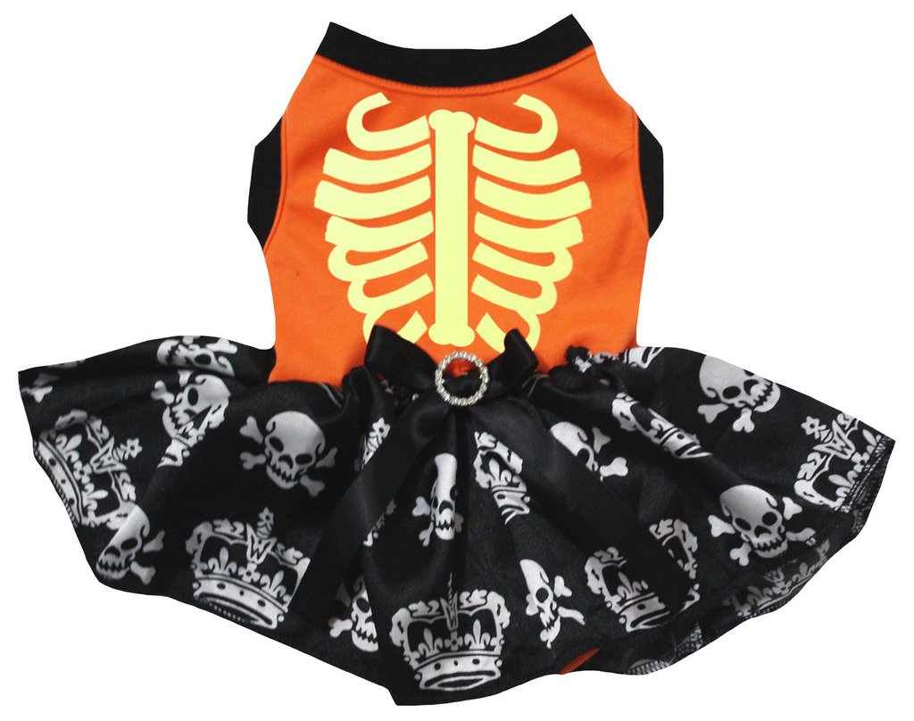 Robe pour chien qui ne serre pas : vêtement souple orange tutu
