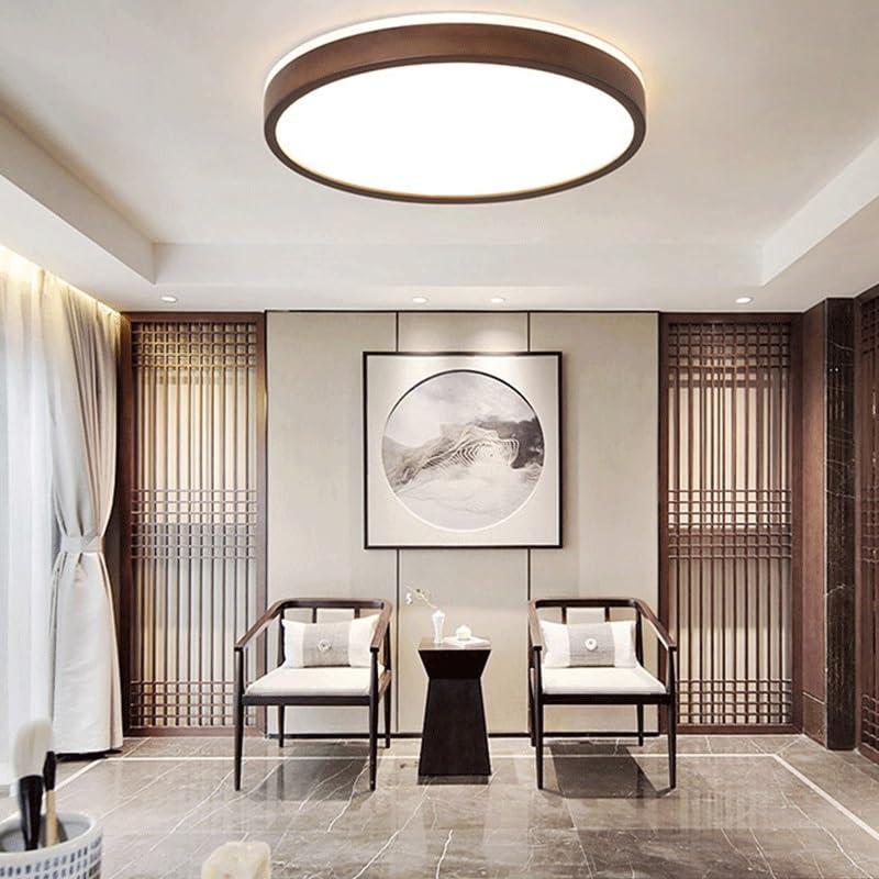 Plafonnier acrylique style chinois avec éclairage LED modulable