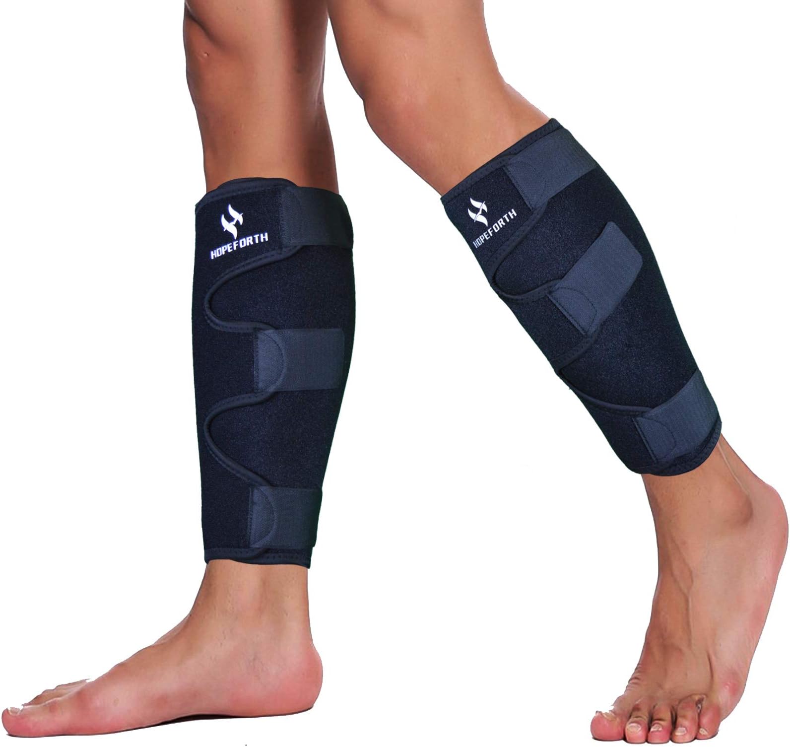 Calf Support Brace 2 Pack Adjustable Shin Splint Compression Calf Wrap