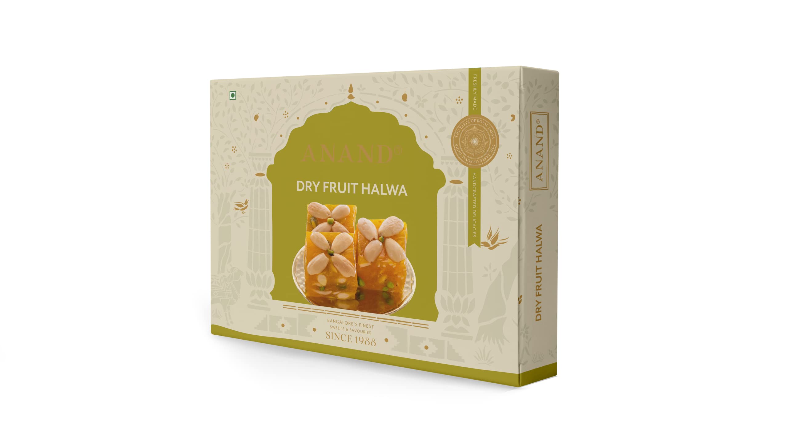 ANAND Dry Fruit Halwa (Karachi Halwa) 500 gm | Pure Ghee Traditional Mithai with Crunchy Cashews, Almonds & Pistachios | Mouth Watering Authentic Dish | Freshly Packed Sweet | Classic Indian Desserts