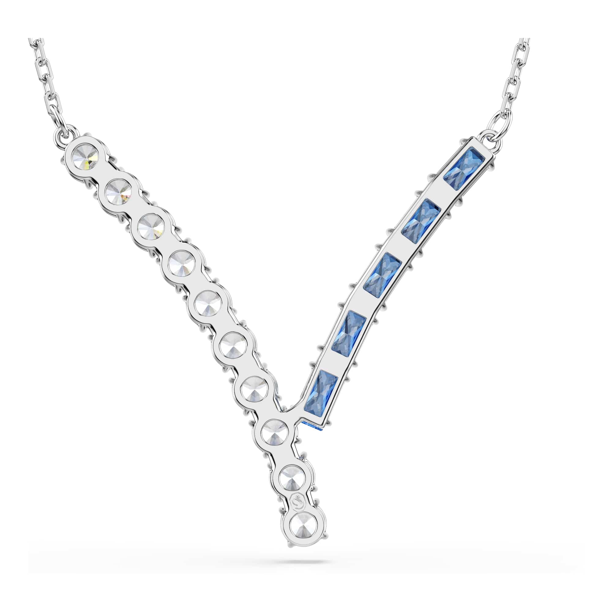 Swarovski Matrix Collezione, tailles mixtes, bleu, plaqué rhodium