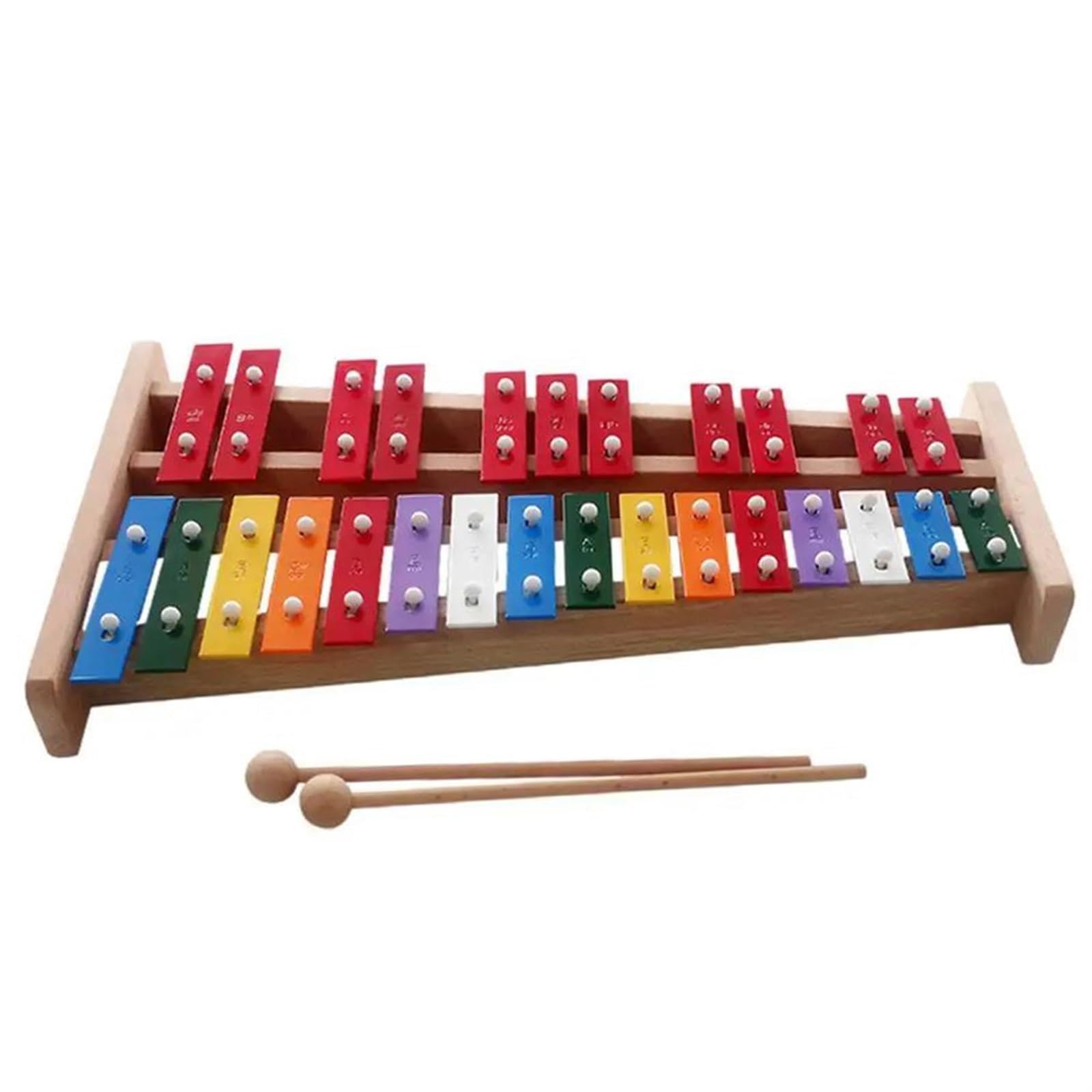 Instruments De Musique En Xylophone 27 Notes Glockenspiel Xylophone Professionnel Compact Pour Les Mélomanes Adultes Glockenspiel Xylophone Avec Maillets(A)