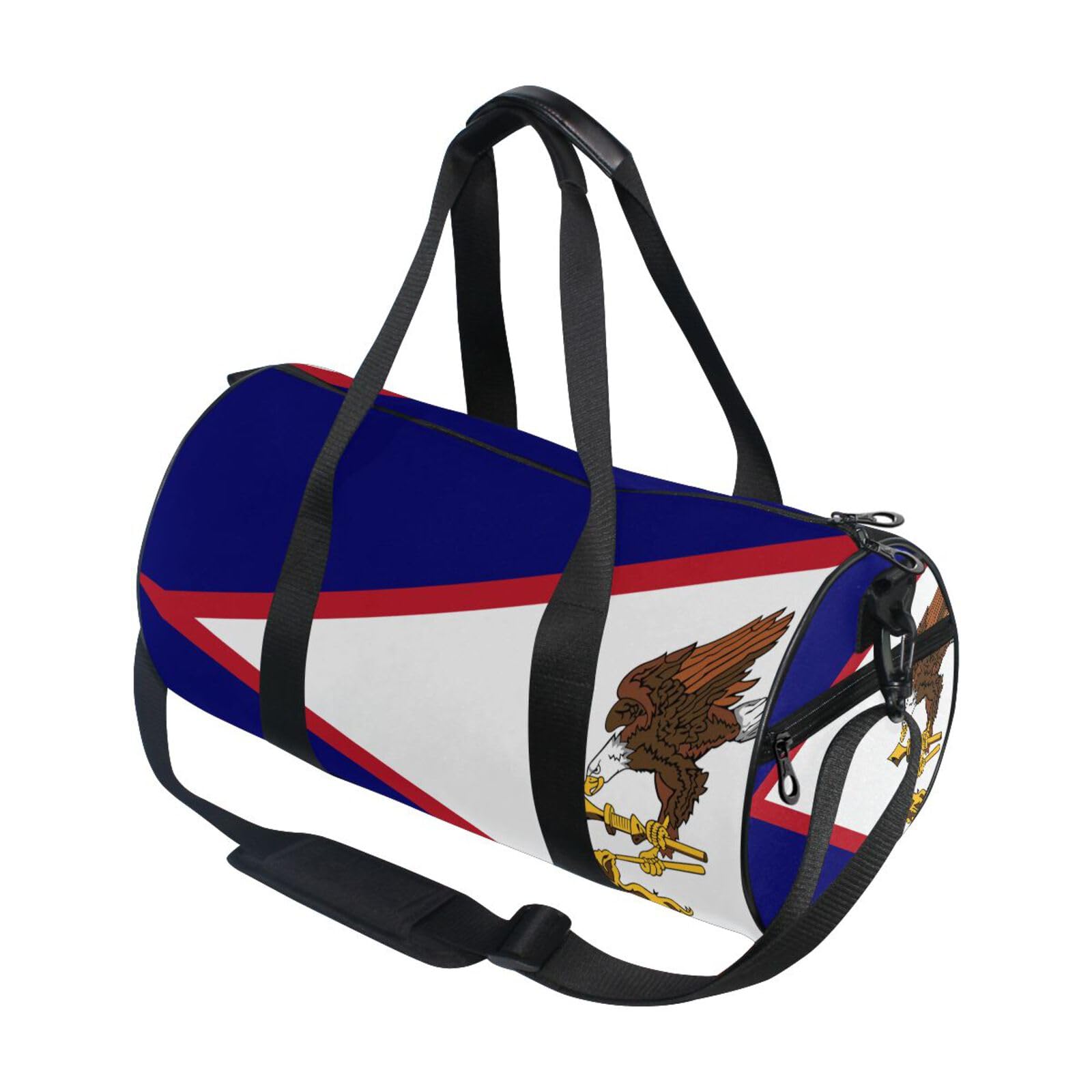 Bolsa de lona para viajes y deporte unisex con bandera de Estados Unidos Samoa 7