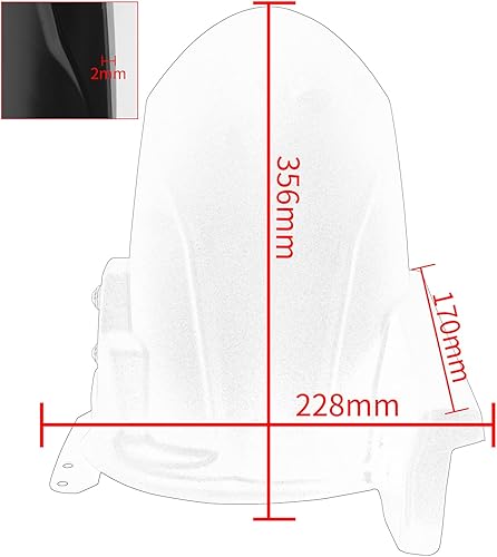Miniatura 7 de Protector de guardabarros trasero de ABS para motocicleta, protector de llanta compatible con Y.amaha Tenere 700 XT700Z XTZ 700 T7 T700 T 700 T 700