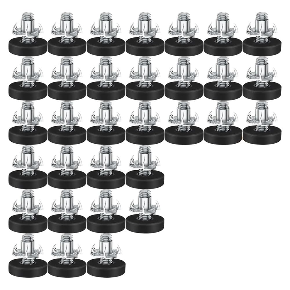 M6 x 30mm Ltsbaed 6 Pcs Felt Glides Furniture Legs Adjustable Adjustable Feet Buffer Foot Adjustable Furniture Legs Cabinet Legs Furniture Glides for Cabinet Chair Coffee Table TV Cabinets Drawers