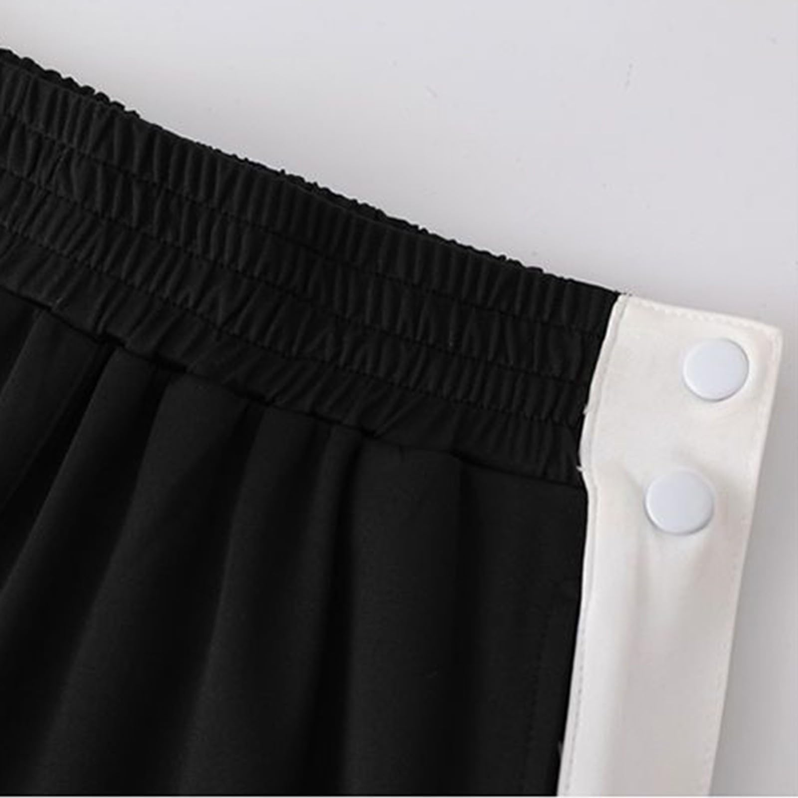 Generisch Pantaloncini da uomo, corti, da jogging, riabilitazione, laterali, apertura laterale, con bottoni automatici laterali, per il tempo libero, postoperatori, traspiranti, estivi