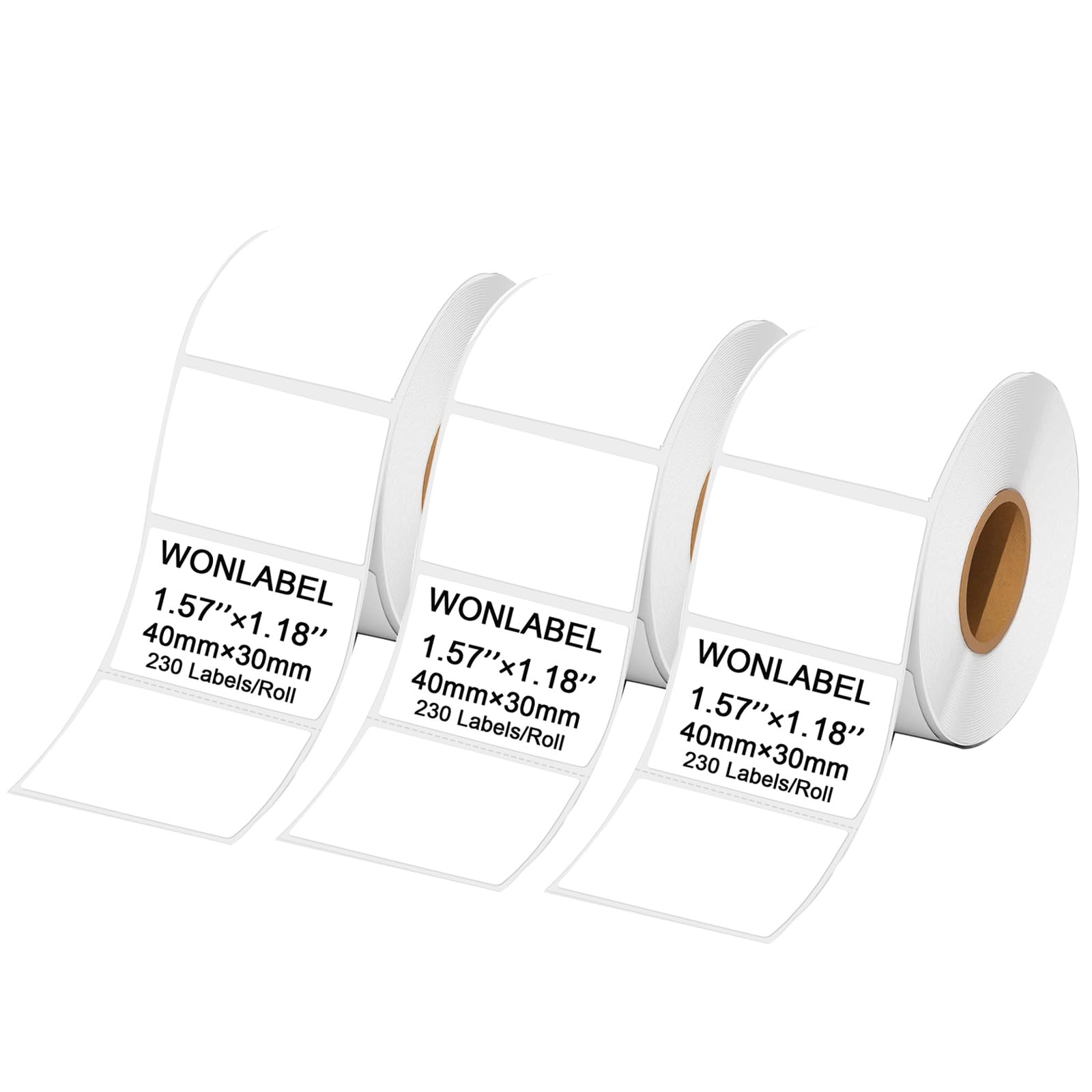 WONLABEL 1.57x1.18 (40x30mm) Thermal Labels for M110/M108/M220/M260/T50M Label Makers, Self-Adhesive Stickers Thermal Printer Labels for Small