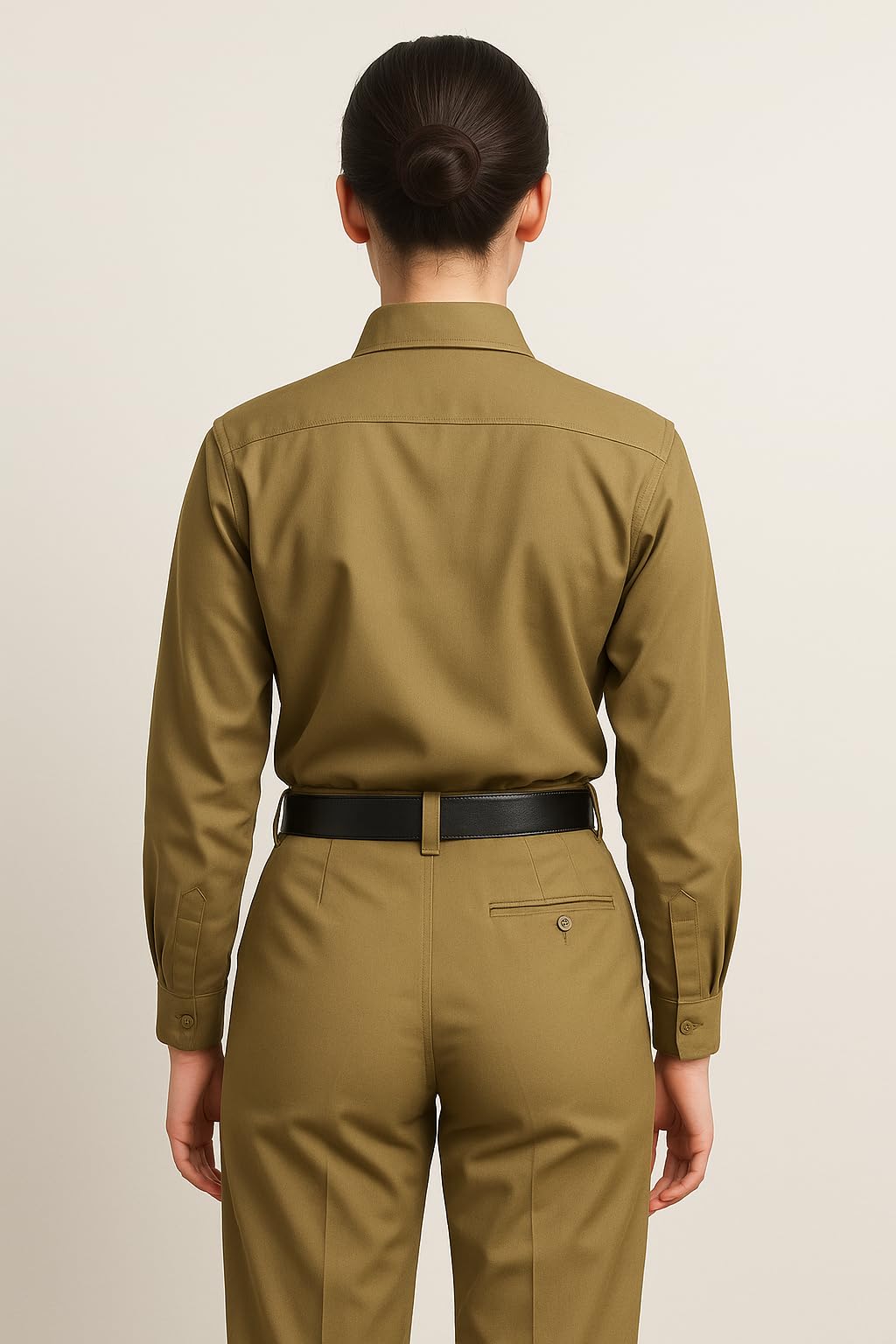 NCC Cotton Blend Khaki Uniform Set, Full Sleeve Shirt and Trouser Combo, Cadet Dress for Drill, Parade, Training, Unisex (26-36 Waist Size) (Waist 26) 1