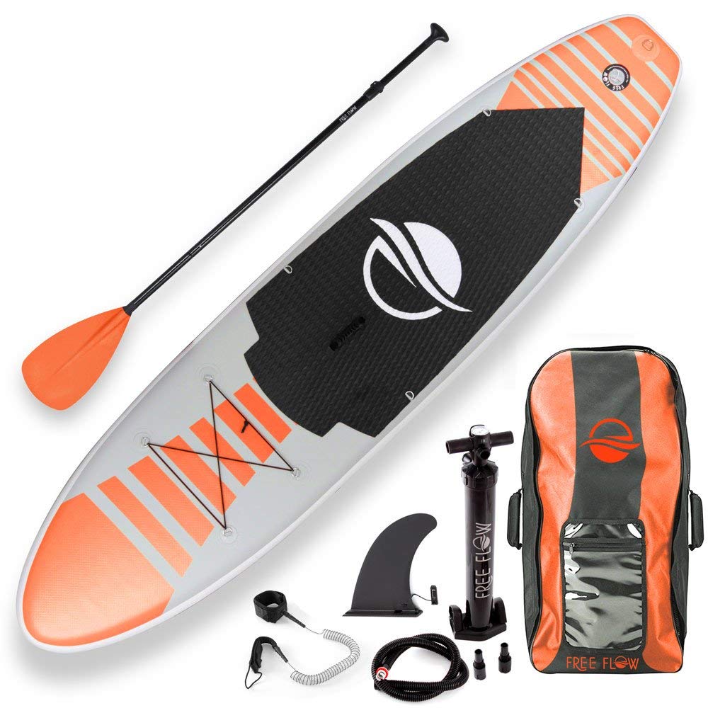 SereneLife Stand Up Paddle Board - Inflatable SUP With Non-Slip Design, Paddle, Pump, Leash, and Accessories for Adults and Youth