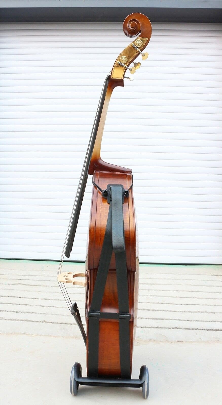 Kontrabasswagen, Bassrad, alternativer Transport, Trage-Saite, Bass-Wagen (schwarz)