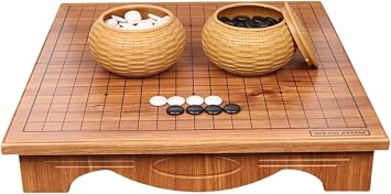 Go Board Go Board Set with Feet 19 Way Board & 3 Materials Approx. 0.2 inch 6 mm Thick, For Beginners and Intermediate Users, For Go Classrooms and Home B