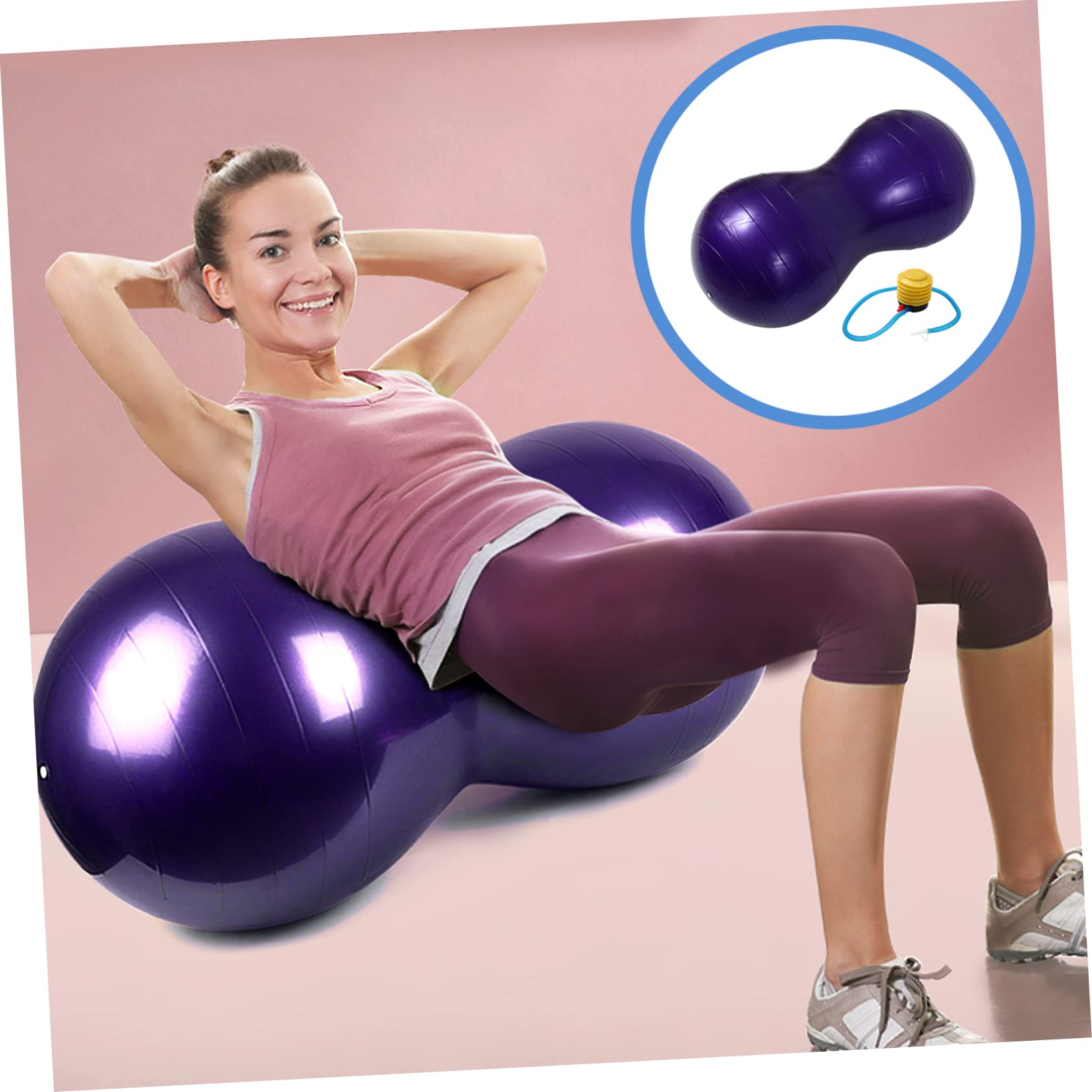 Pelota De Yoga De PVC Pelota De Fitness Gruesa Inflable Resistente y Ecológica
