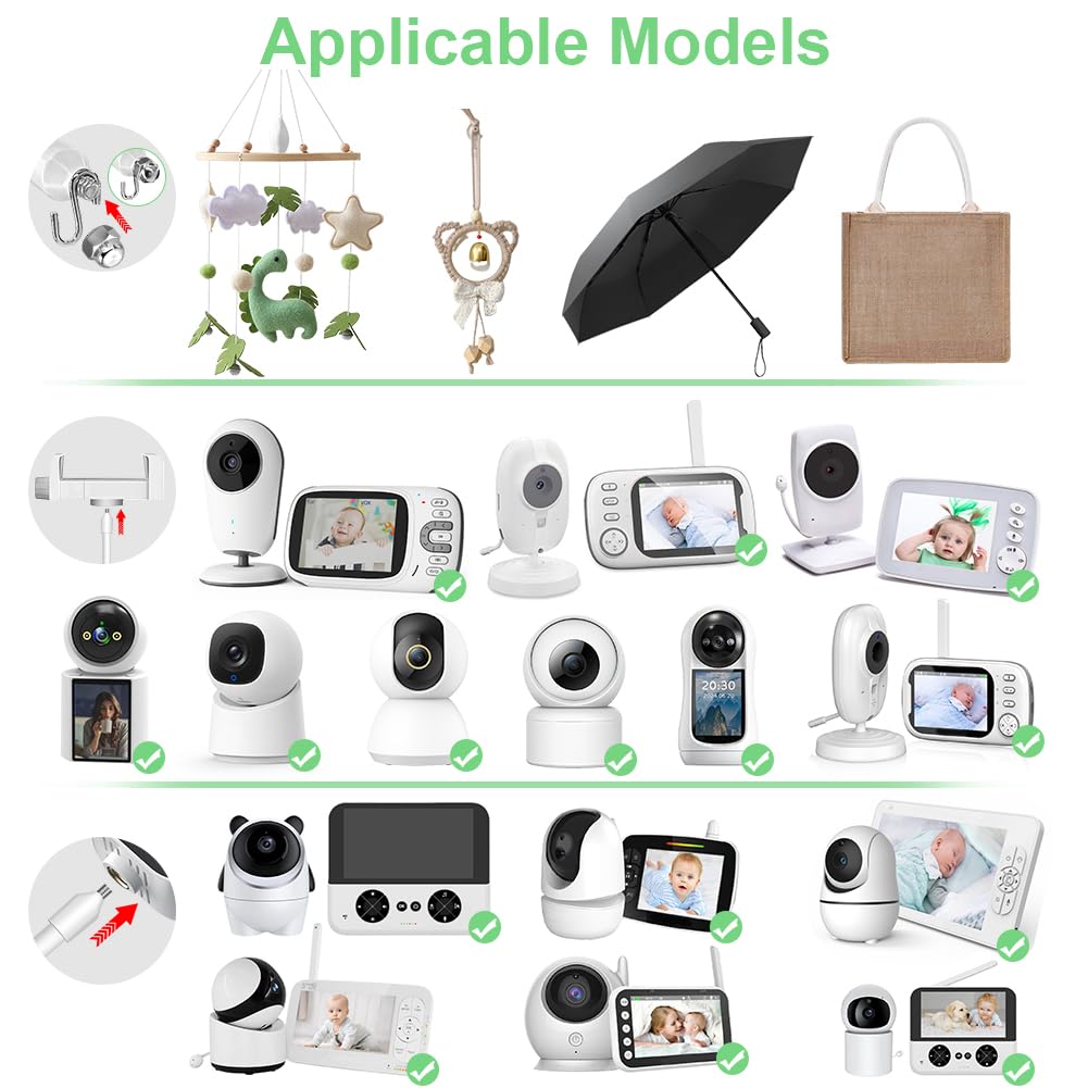 Soporte y móvil para cuna multifuncional 68 cm, ajustable, suspensión, campanas de cama, babyphone, cámara | campanas de cama, babyphone, cámara