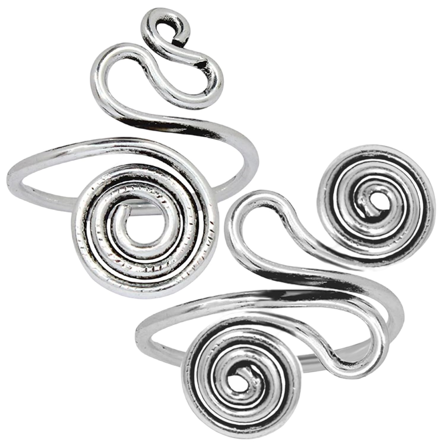 vama Trendy Adjustable Stylish Simple Oxidised Germen Silver Plated Oxidized Finger Ring For Women & Girls-picture-25