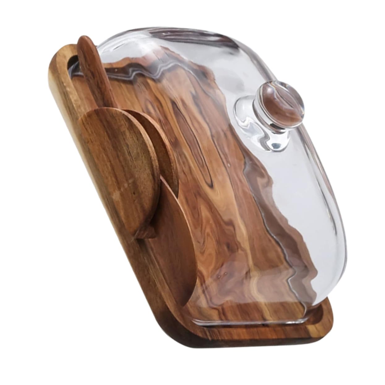 STOBAZA Wooden Butter Dish with Lid Versatile Butter Storage Box for Kitchen Counter Refrigerator Elegant Cheese Holder for Snacks Desserts Easy to Clean Decor Item