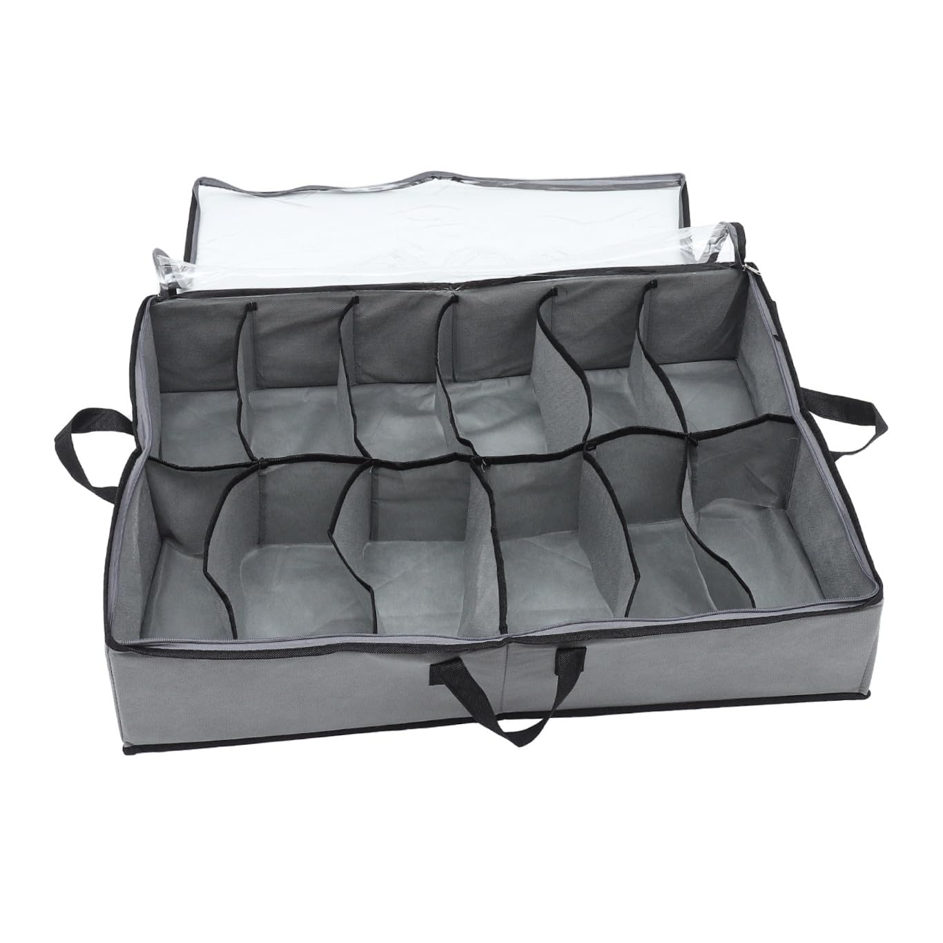 Scatola Porta Scarpe Pieghevole con Design Contenitore per Scarpe Trasparente con Cerniera Borsa Portascarpe Leggera e Pratica per Archiviazione Quotidiana
