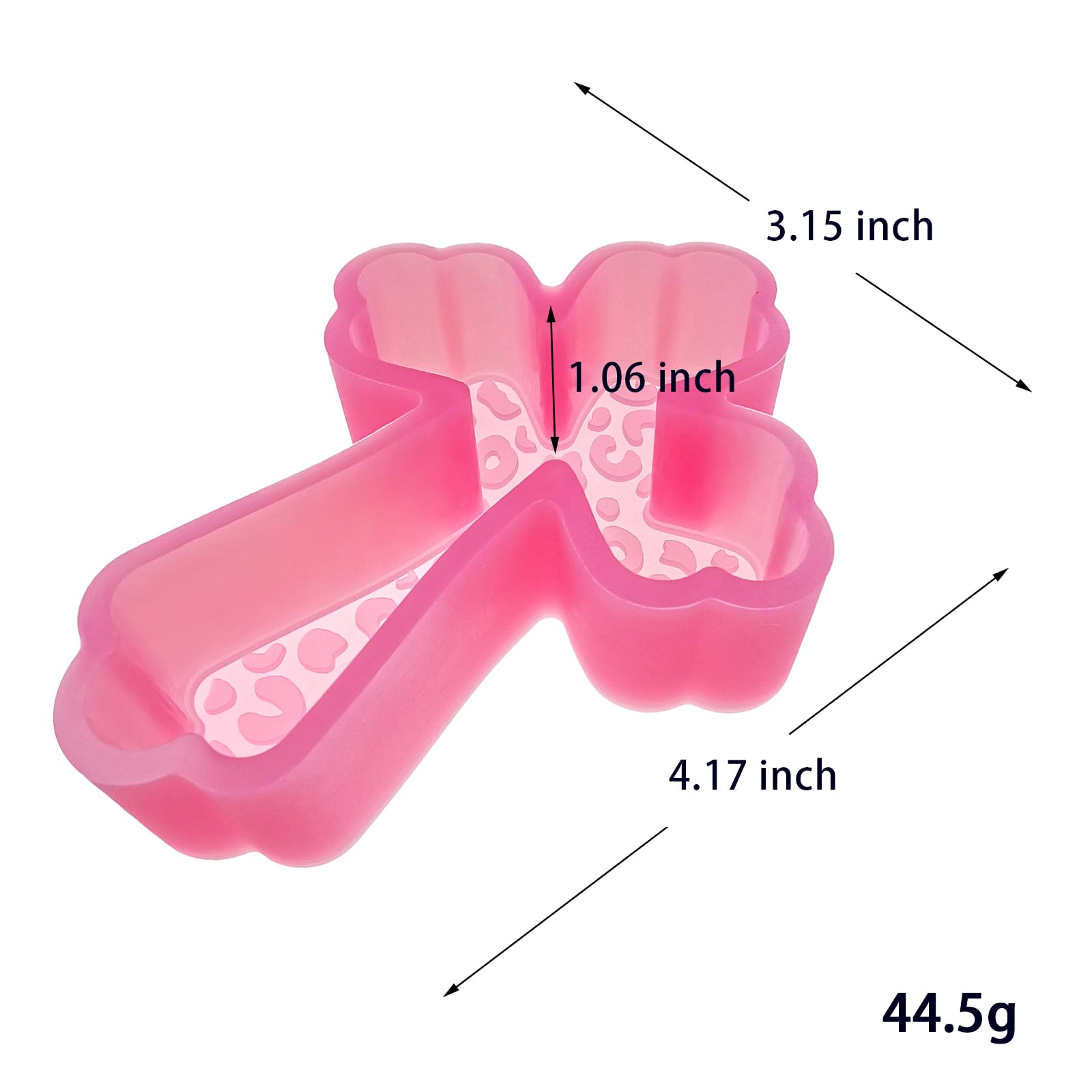 MUBYOK M351 - Molde de silicona con diseño de cruz de leopardo para hornear cuentas aromáticas para coche, suministros de freshie