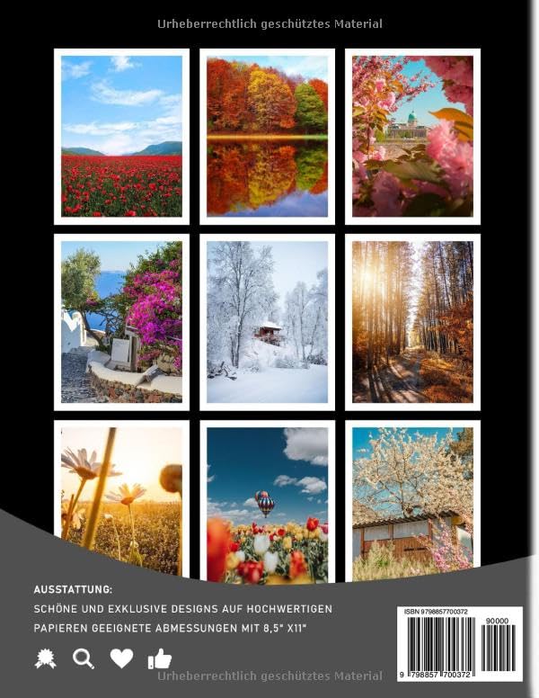Miniatura 2 de VIER JAHRESZEITEN Fotobuch Frisches und warmes Wetter in der Natur für jeden, der Dekoration liebt 40+ Seiten hochwertige Bilder zur Entspannung