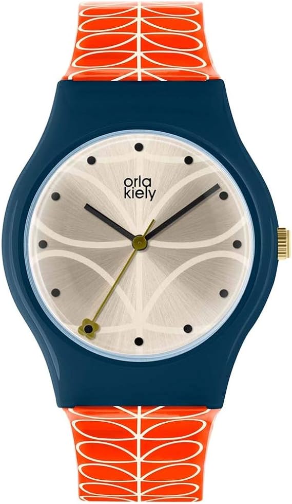 Orla Kiely Unisex Adult Analogue Classic Quartz Watch with plastic