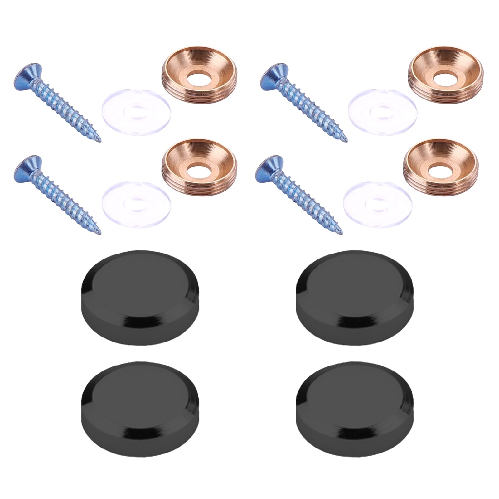 Buxuaaaa Multicolor 4Pcs Glass Screws Caps Covers Nails Fasteners Advertising Nails Caps Fasteners Hardware For Decorative Glass Enduring Flat Decorative