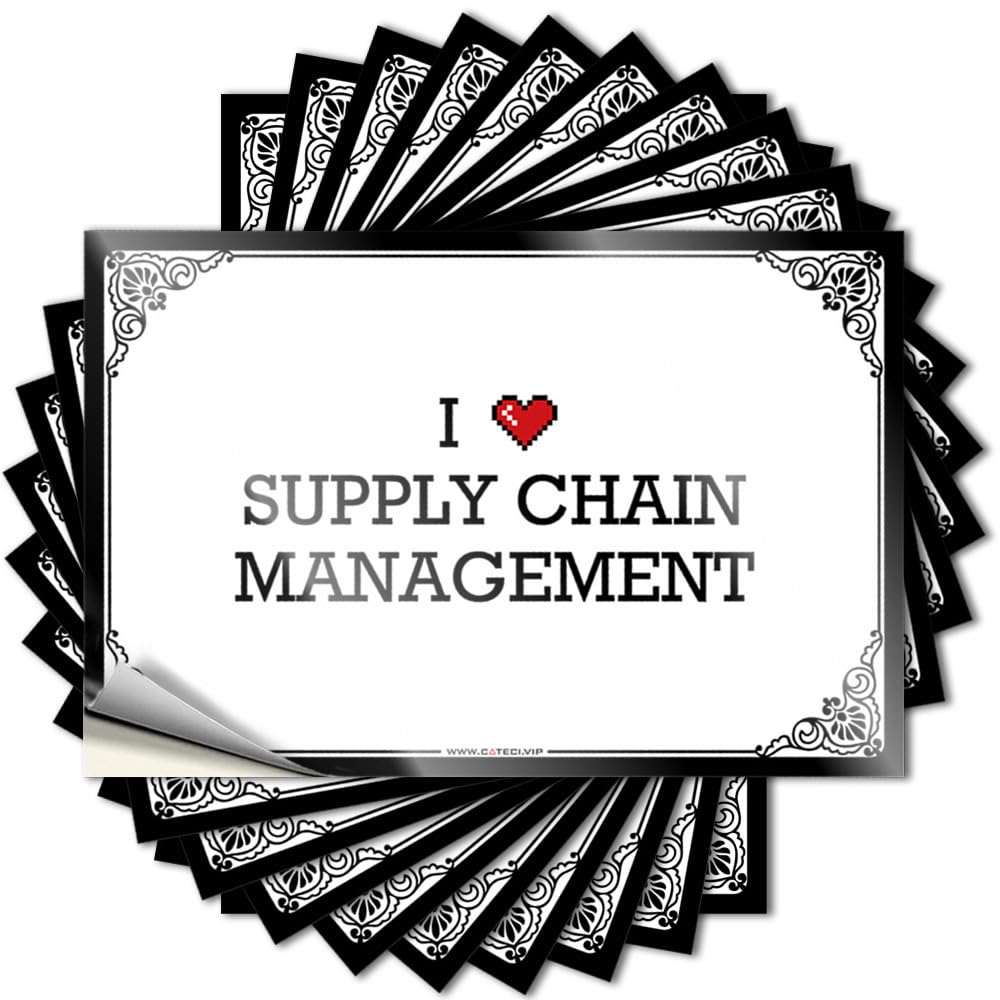 Fzfn Colour Funny Sticker Encouraging, Thankful Garage I Love Supply Chain Management | Play Room Decorations(8X12cm)