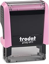 Trodat Printy Line 4911 (Fuchsia, Medium 37 x 13 mm) Professional Custom Ink Pad, Self-Inking, Corporate Stamp, Address Stamp