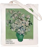 Vista 15 de Andeiltech Canvas Tote Bag Aesthetic Cute Vintage Tote Bags Book Shoulder bag Gifts Reusable Grocery Bags for Women