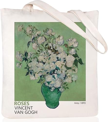 Andeiltech Canvas Tote Bag Aesthetic Cute Vintage Tote Bags Book Shoulder bag Gifts Reusable Grocery Bags for Women