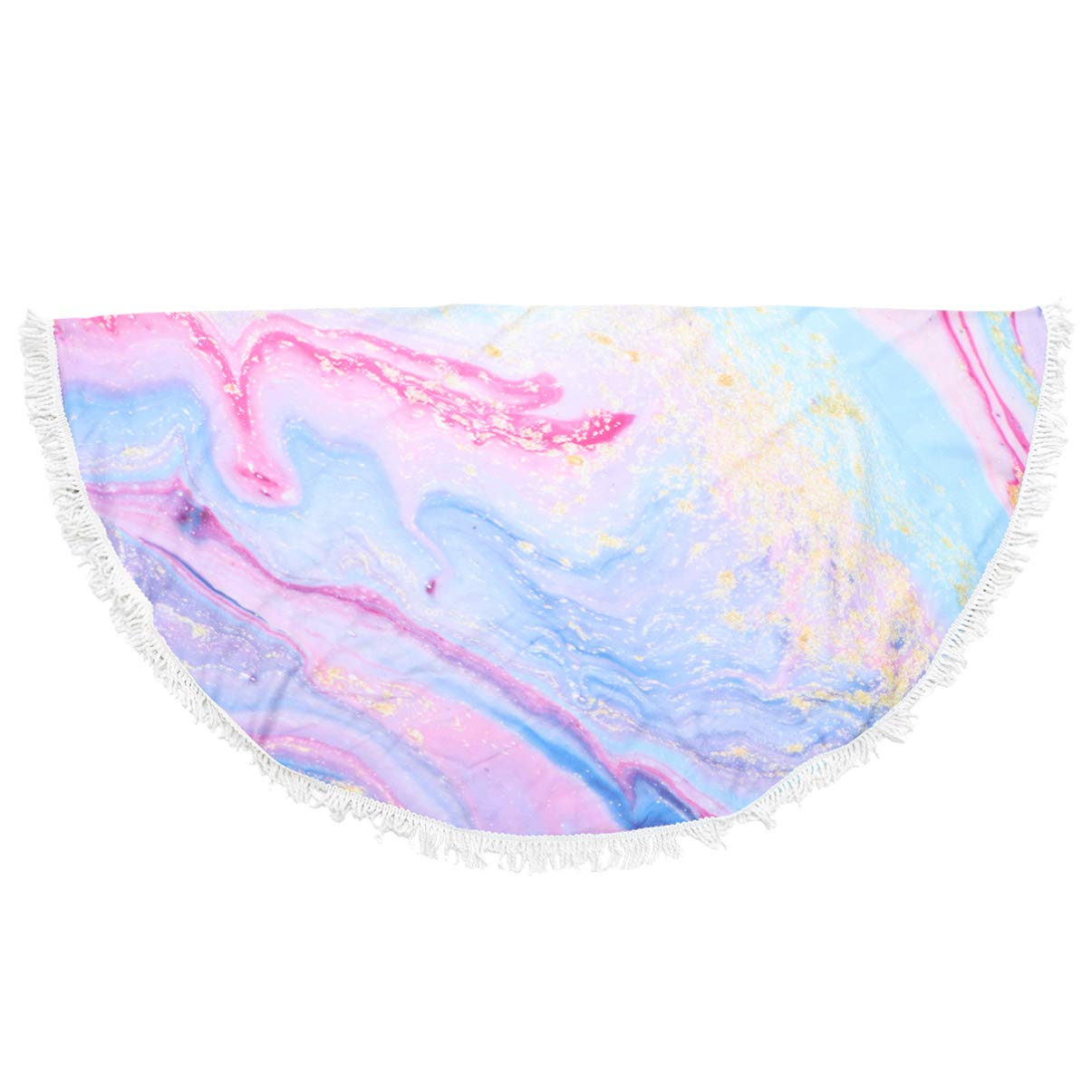 Cabilock Telo Mare Rotondo Marbling 150cm in Poliestere, con Nappe