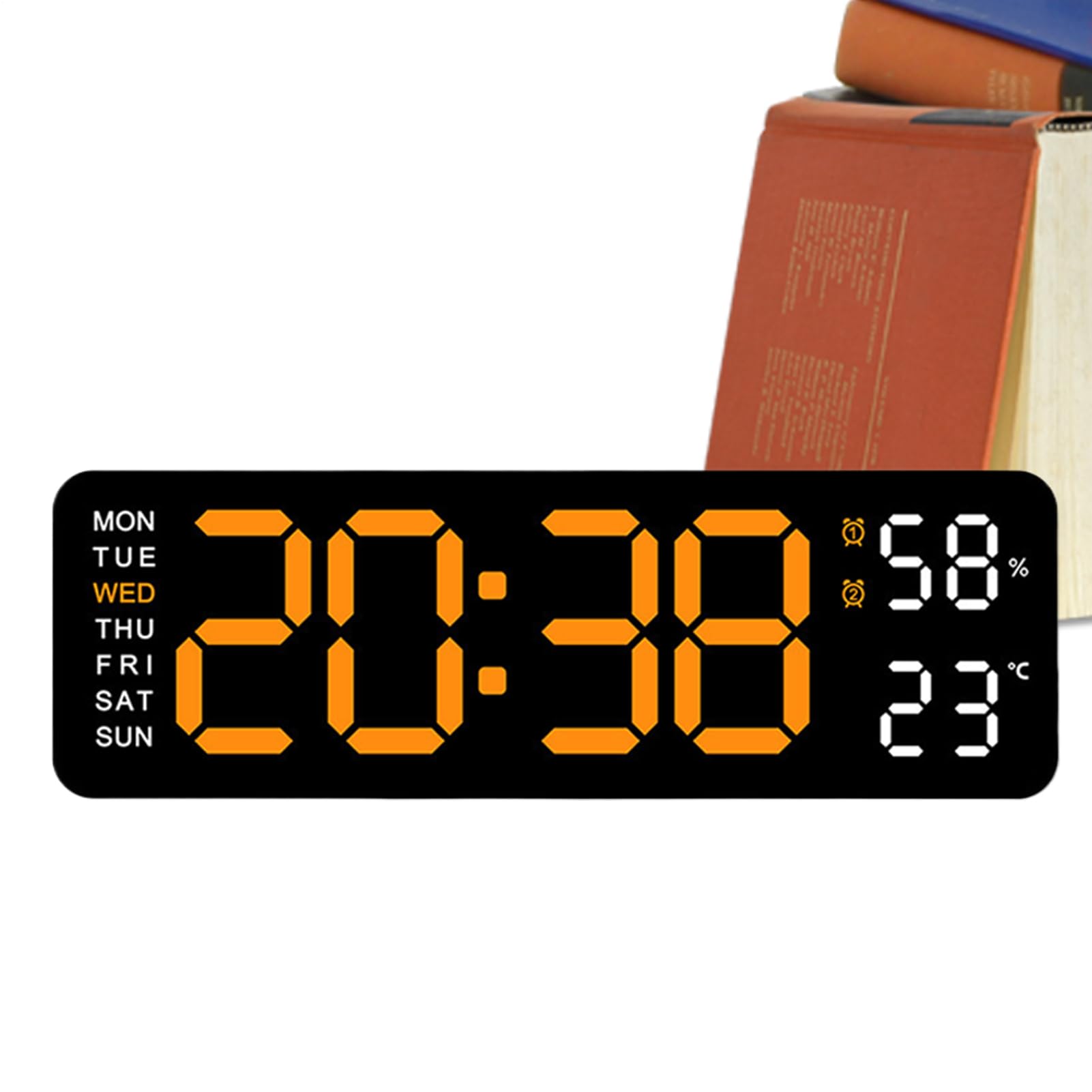 Horloge murale LED moderne pour salon et chambre avec fonction réveil
