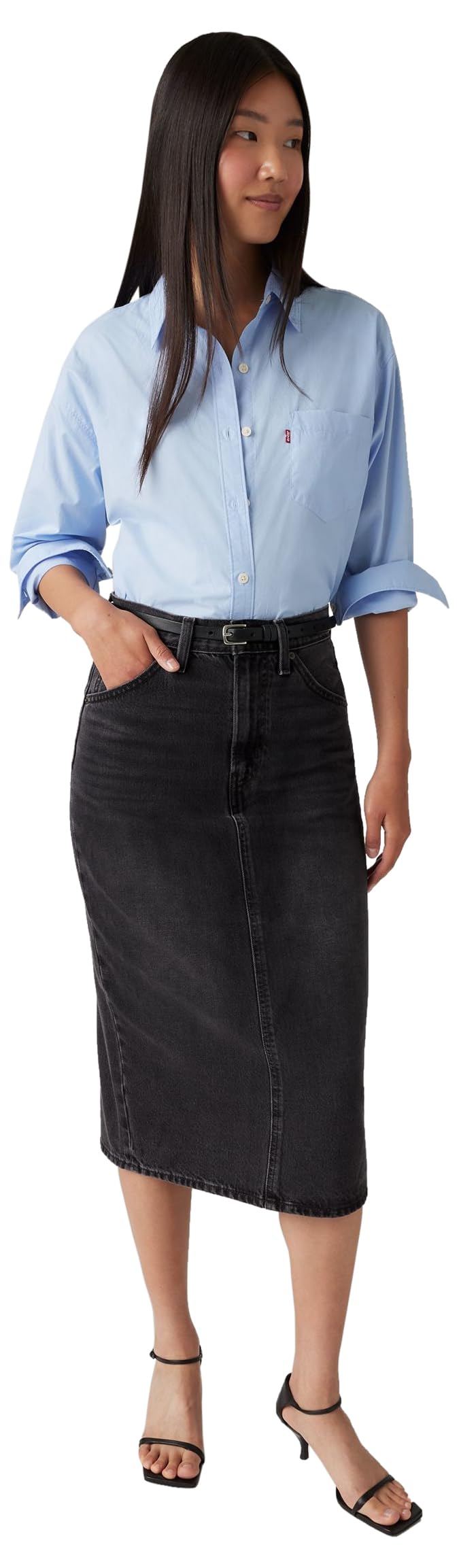 Levi's Hr Back Slit Skirt Wandering Spirit Clea, Wandering Spirit Cle, 26W